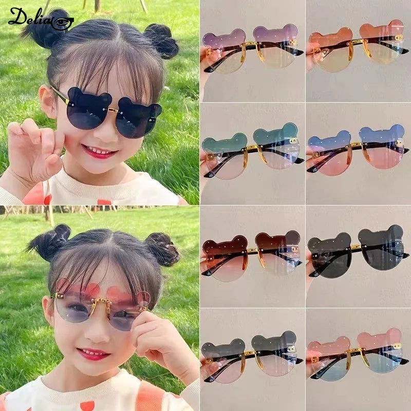 Children's Glasses Sunglasses UV Resistant Fashionable and Cute for Boys and Girls Baby Bear Ears Sunglasses Photo Taking Design