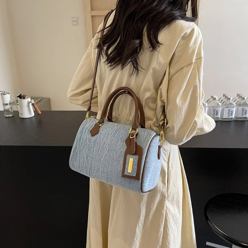 Sac Coussin Femme en Jean – Sac Bandoulière et Messager Rétro et Pratique