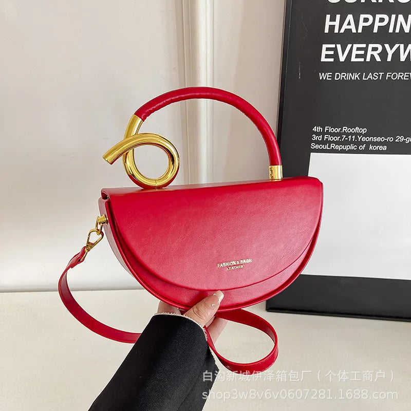 Sac Épaule Femme Rétro – Sac Bandoulière Élégant à Couleur Unie
