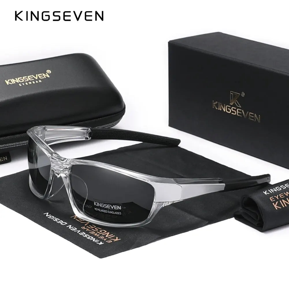 Véritable KINGSEVEN Nouveau Design 2024 Hommes de Sport lunettes de Soleil Polarisées Femmes UV Lentille