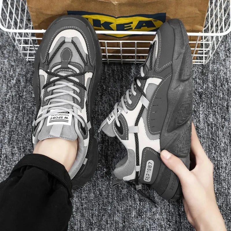 Fashion Men Sneakers Spring Breathable Comfort Air Cushion Running Shoes Outdoor Non Slip Wear-resistant Walking Shoe Zapatillas MU Group