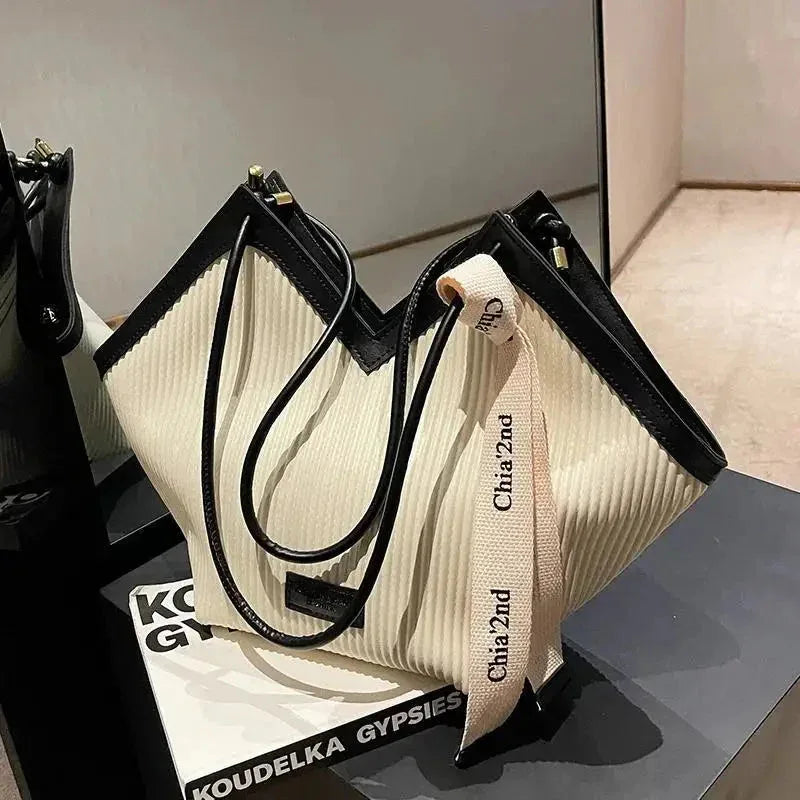 Sac à Main Femme Style Coréen – Sac Tote Casual en Canvas, Sac Bandoulière Commuter et Sac Élégant - Justyol