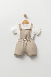 Koala Nakışlı Müslin Salopet 2'li Takım - Justyol