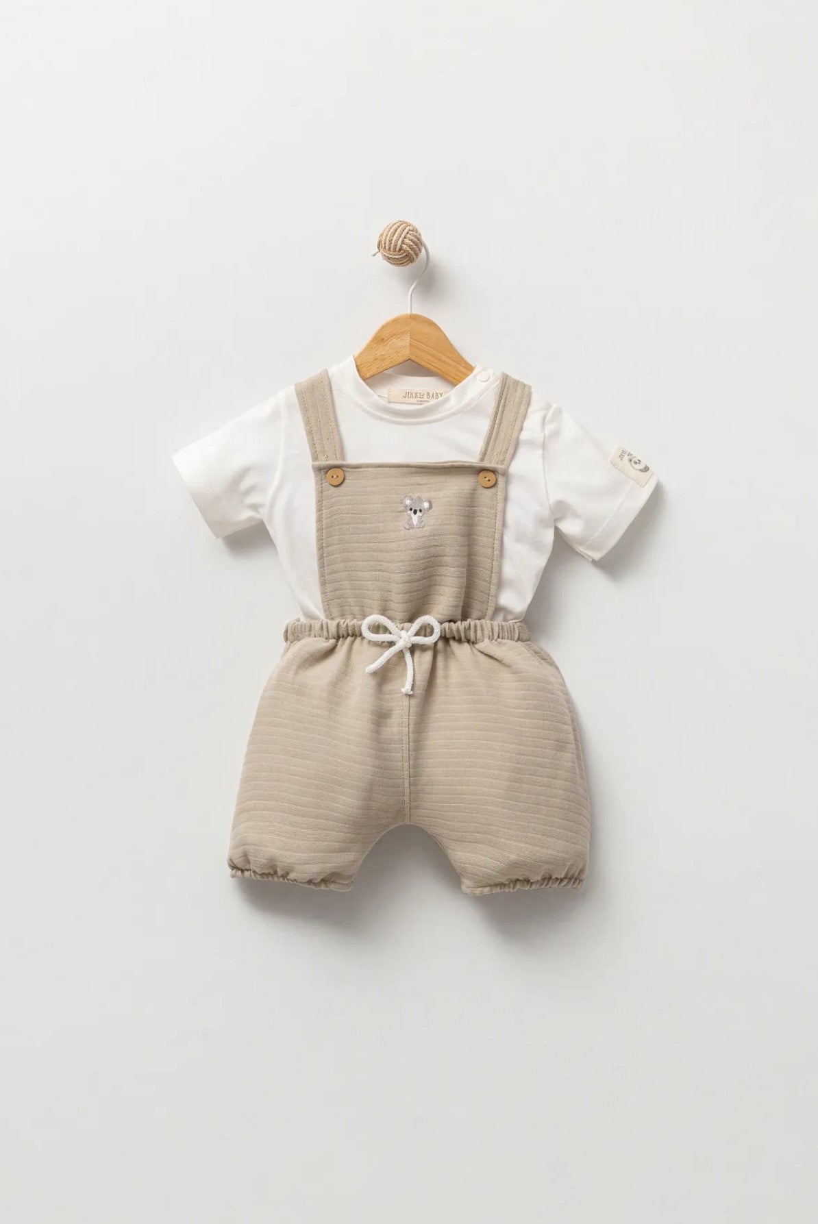 Koala Nakışlı Müslin Salopet 2'li Takım - Justyol