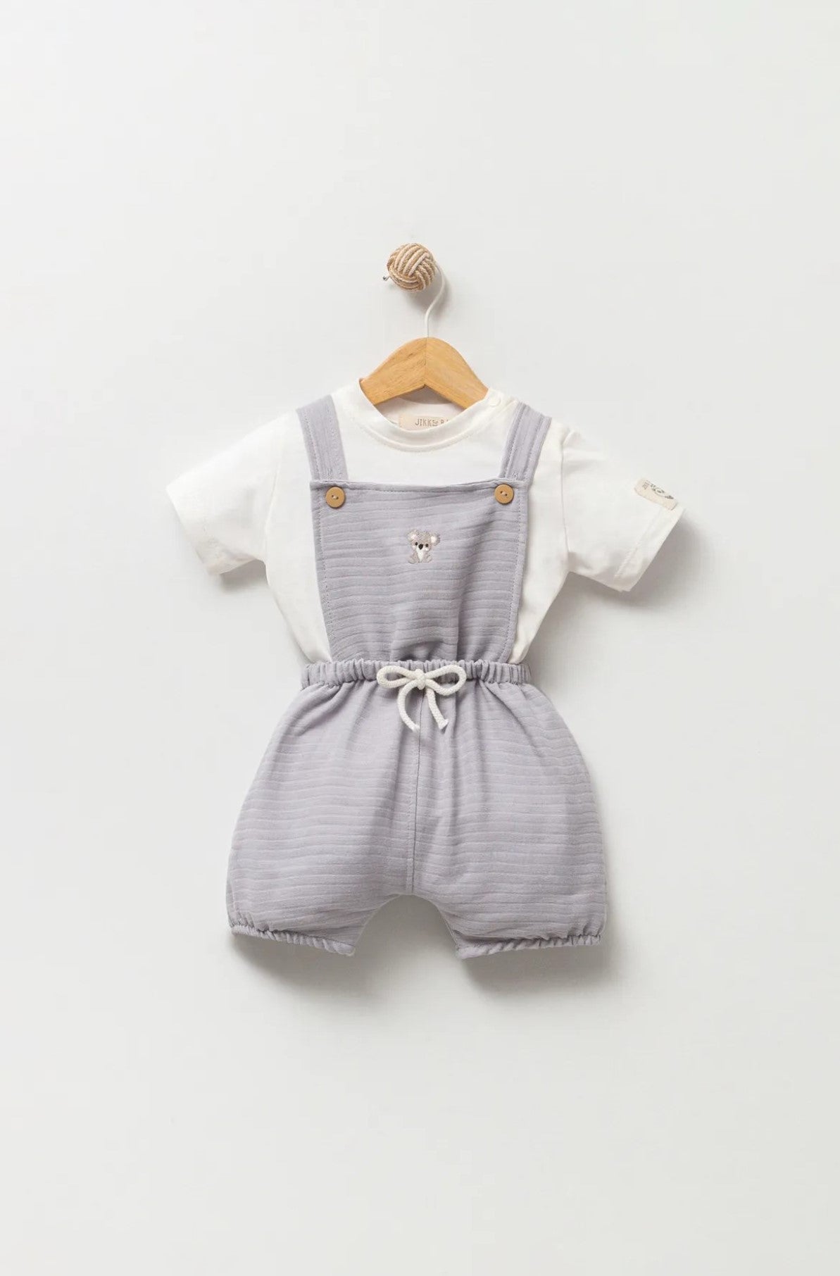 Koala Nakışlı Müslin Salopet 2'li Takım - Justyol