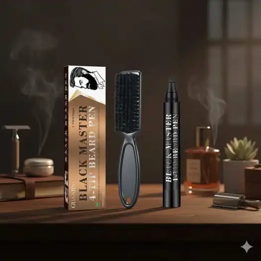 Stylo à barbe à 4 pointes black master -Stylo de Remplissage de Barbe fd
