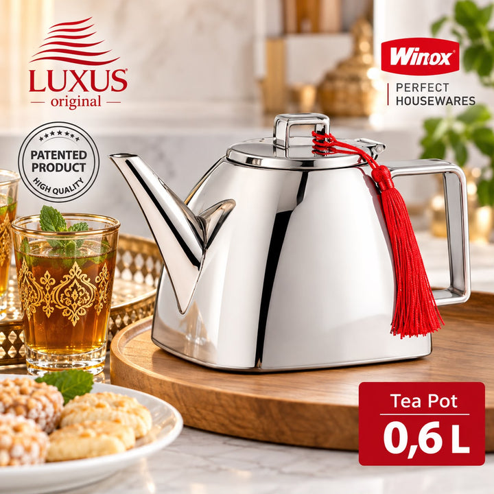 براد شاي من الستانلس ستيل 600 مل بتصميم أنيق – Luxus Original