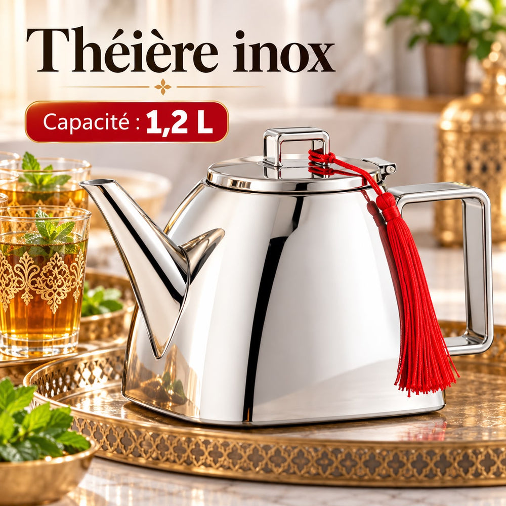 براد شاي من الستانلس ستيل سعة 1.2 لتر بتصميم أنيق – Luxus 