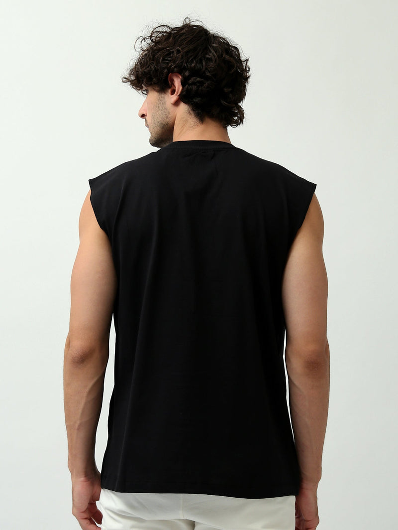 Débardeur homme sans manches à coupe ample, avec imprimé sportif moderne – TNK24SPRO20245TM1