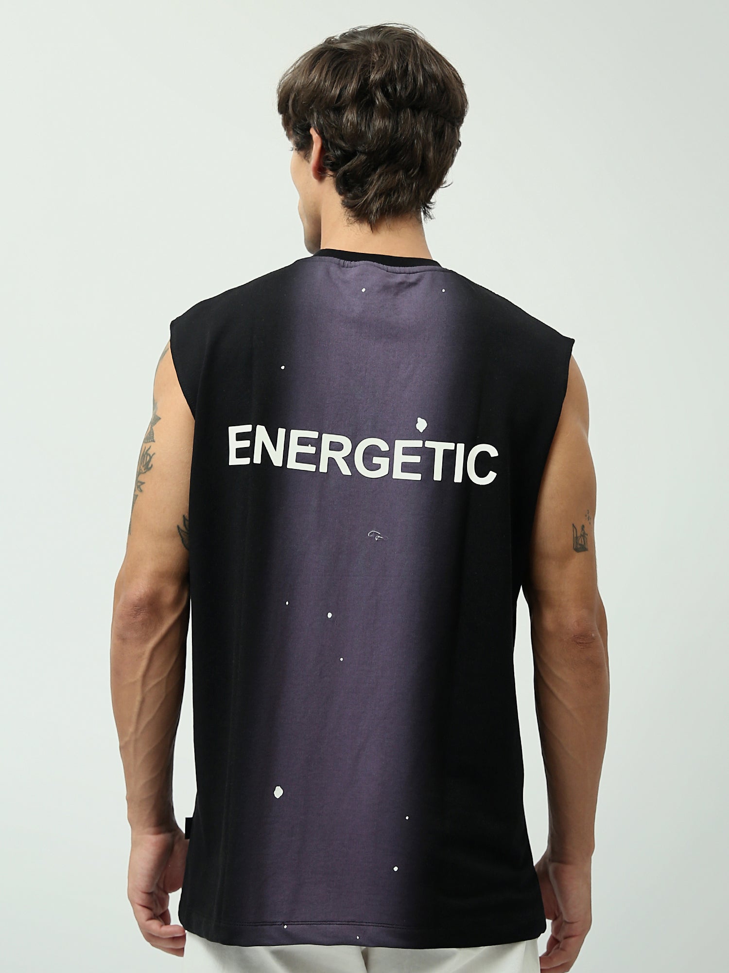 T-shirt Sans Manches Homme "Energy" Noir -TNK24SPRO20983TM1