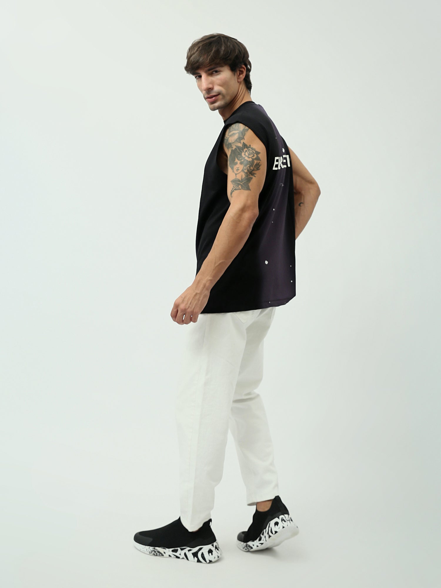 T-shirt Sans Manches Homme "Energy" Noir -TNK24SPRO20983TM1