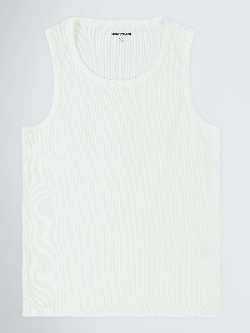 Débardeur Homme Regular Fit à Col Rond en Maille Côtelée - TNK26S20800001TM1