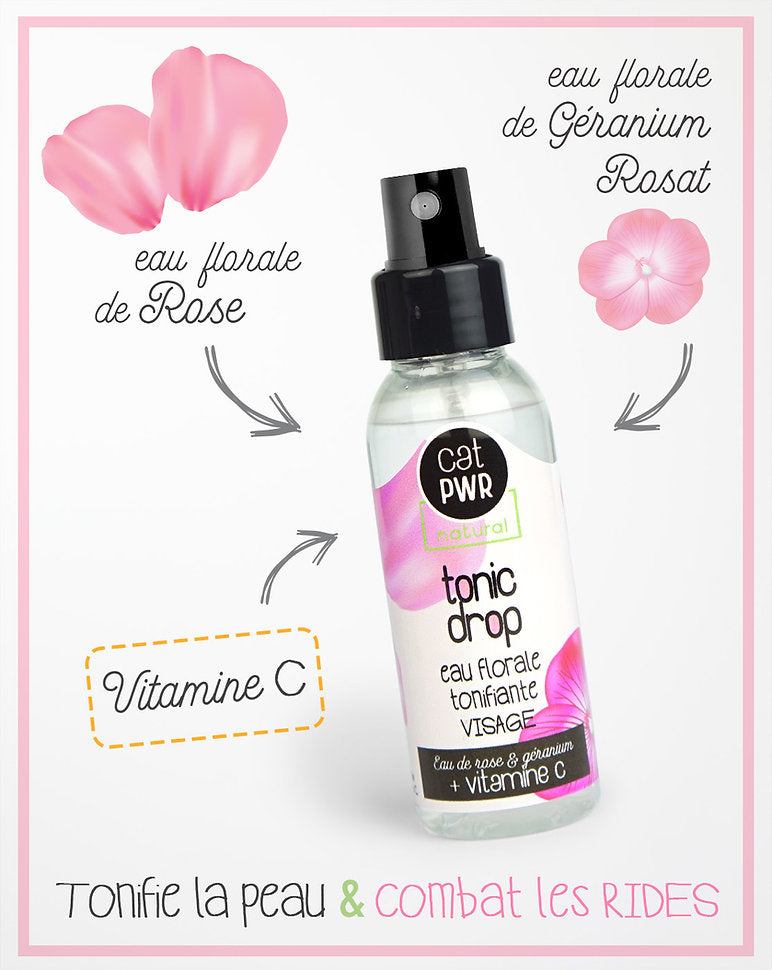 TONIC DROP Brume Visage Tonifiante à l'eau de Rose & Vitamine C | UrbanK URBANK