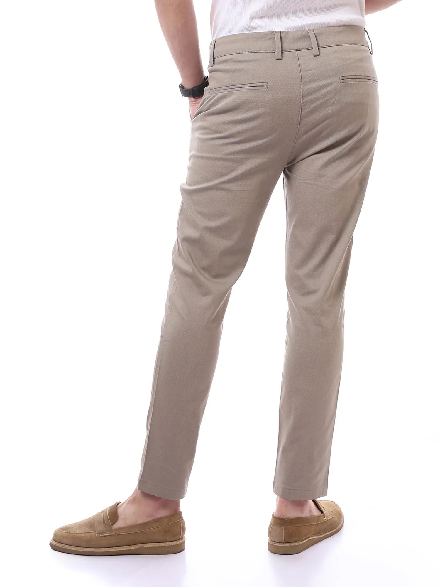 بنطلون رجالي قماش بتصميم عصري - TRO22SFGA23573TM1