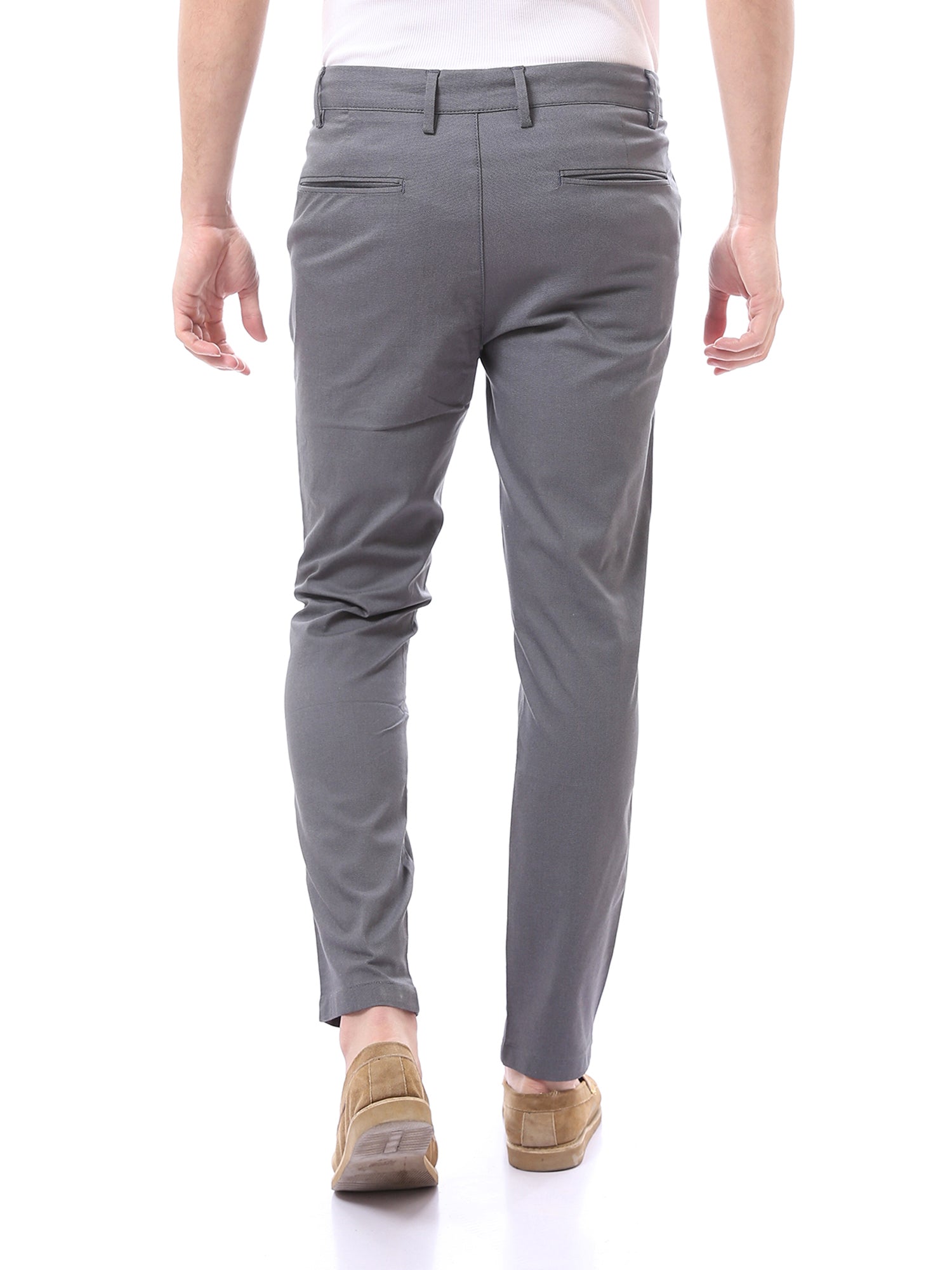 بنطلون رجالي قماش بتصميم عصري - TRO22SFGA23573TM1