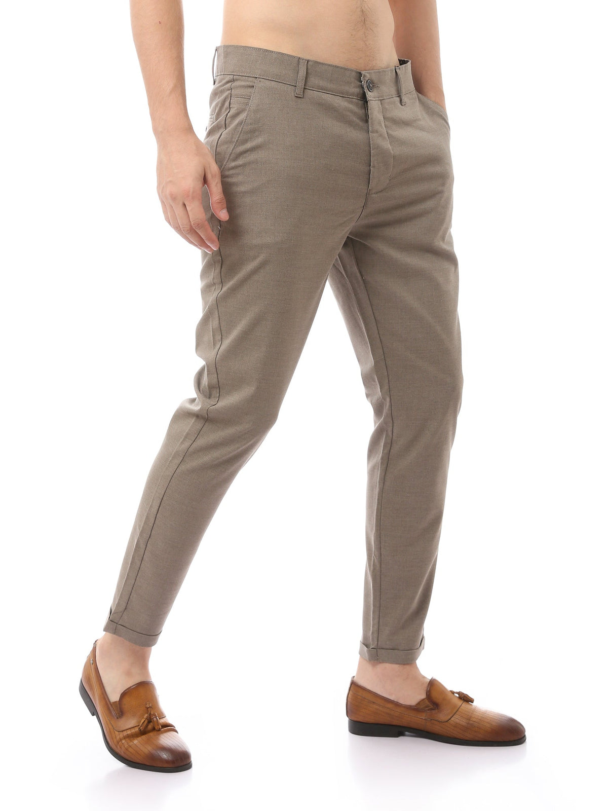 Pantalon Homme Coupe Ajustée à Pinces – Style Chic Moderne - TRO22SFGA23575TM1