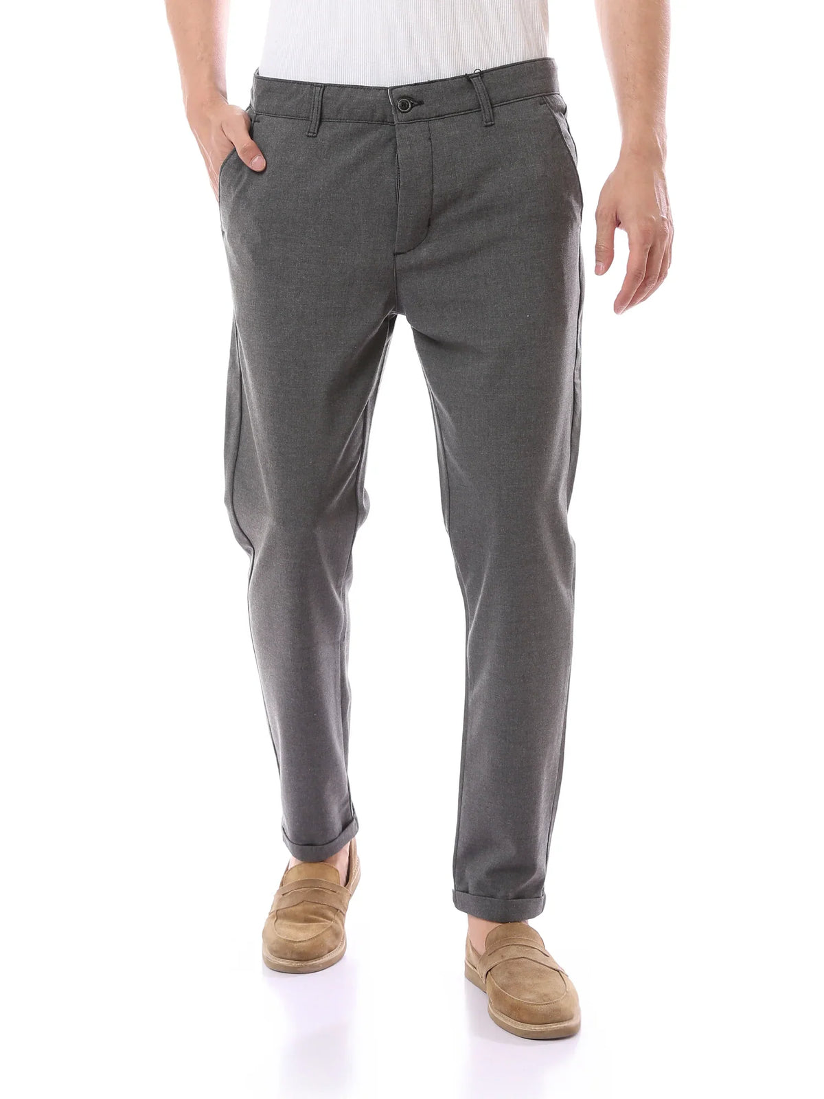Pantalon Homme Coupe Ajustée à Pinces – Style Chic Moderne - TRO22SFGA23575TM1