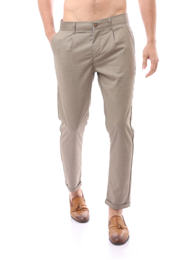 Pantalon Homme Élégant Coupe Ajustée à Pinces - TRO22SFGA23576TM1
