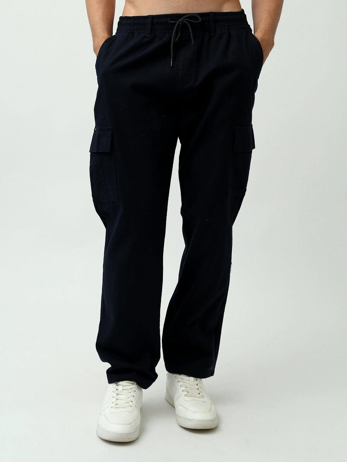 Pantalon Cropped Homme à Poches Cargo – Style Casual Moderne - TRO24SLKC23587TM1