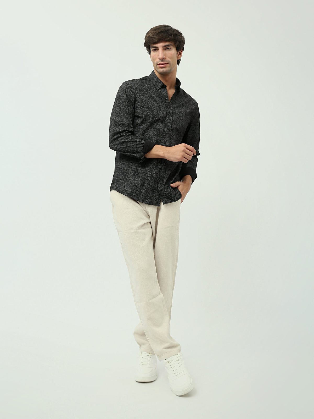 Pantalon Homme Décontracté à Taille Ajustable et Coupe Ample - TRO24SLKC23590TM1