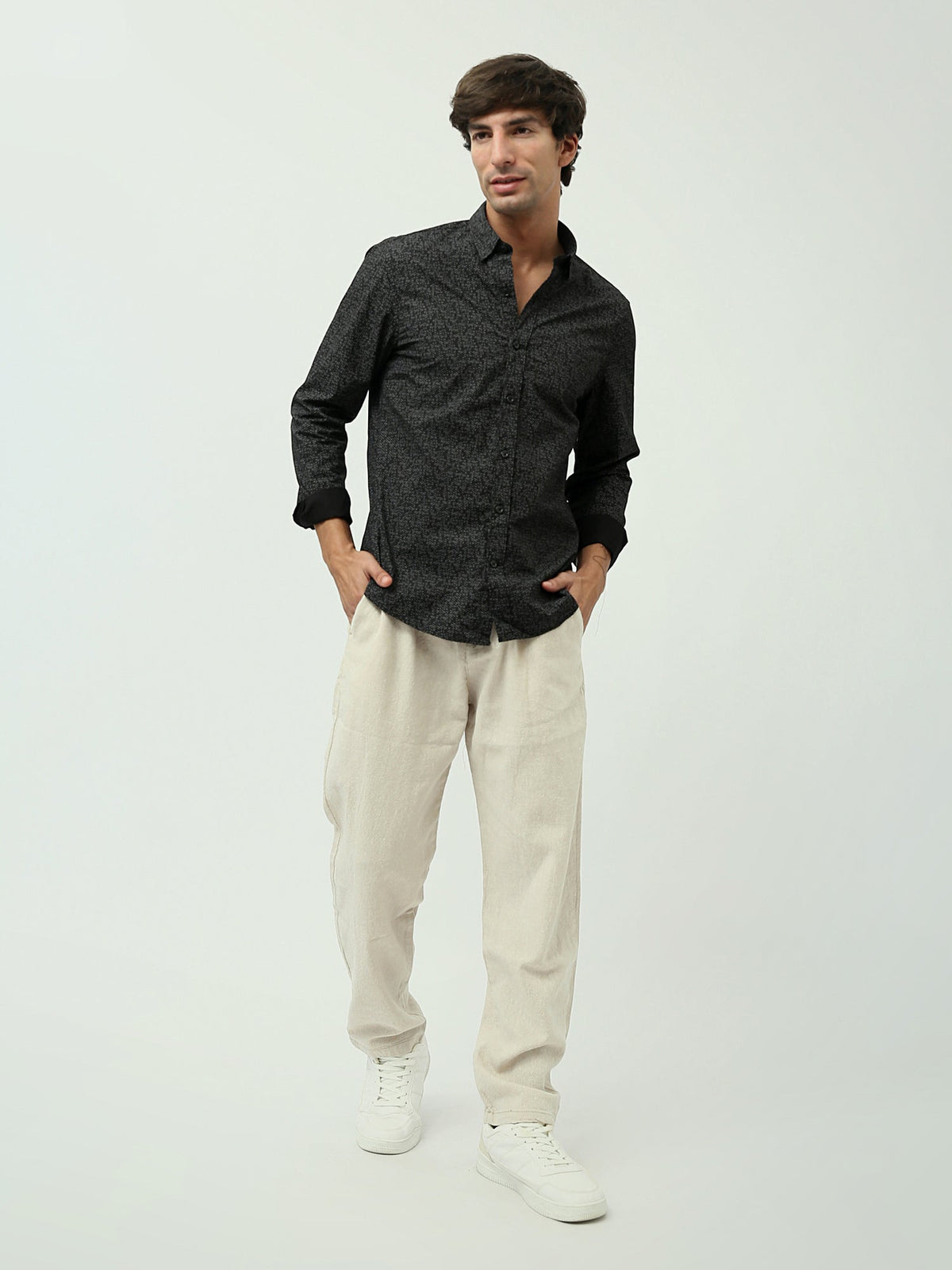 Pantalon Homme Décontracté à Taille Ajustable et Coupe Ample - TRO24SLKC23590TM1