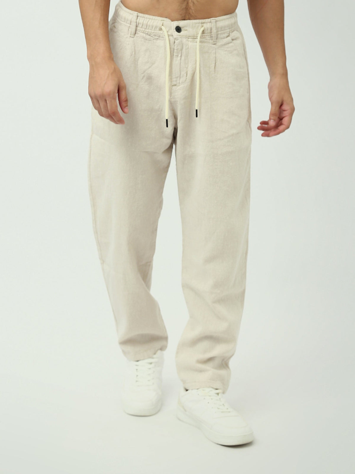 Pantalon Homme Décontracté à Taille Ajustable et Coupe Ample - TRO24SLKC23590TM1