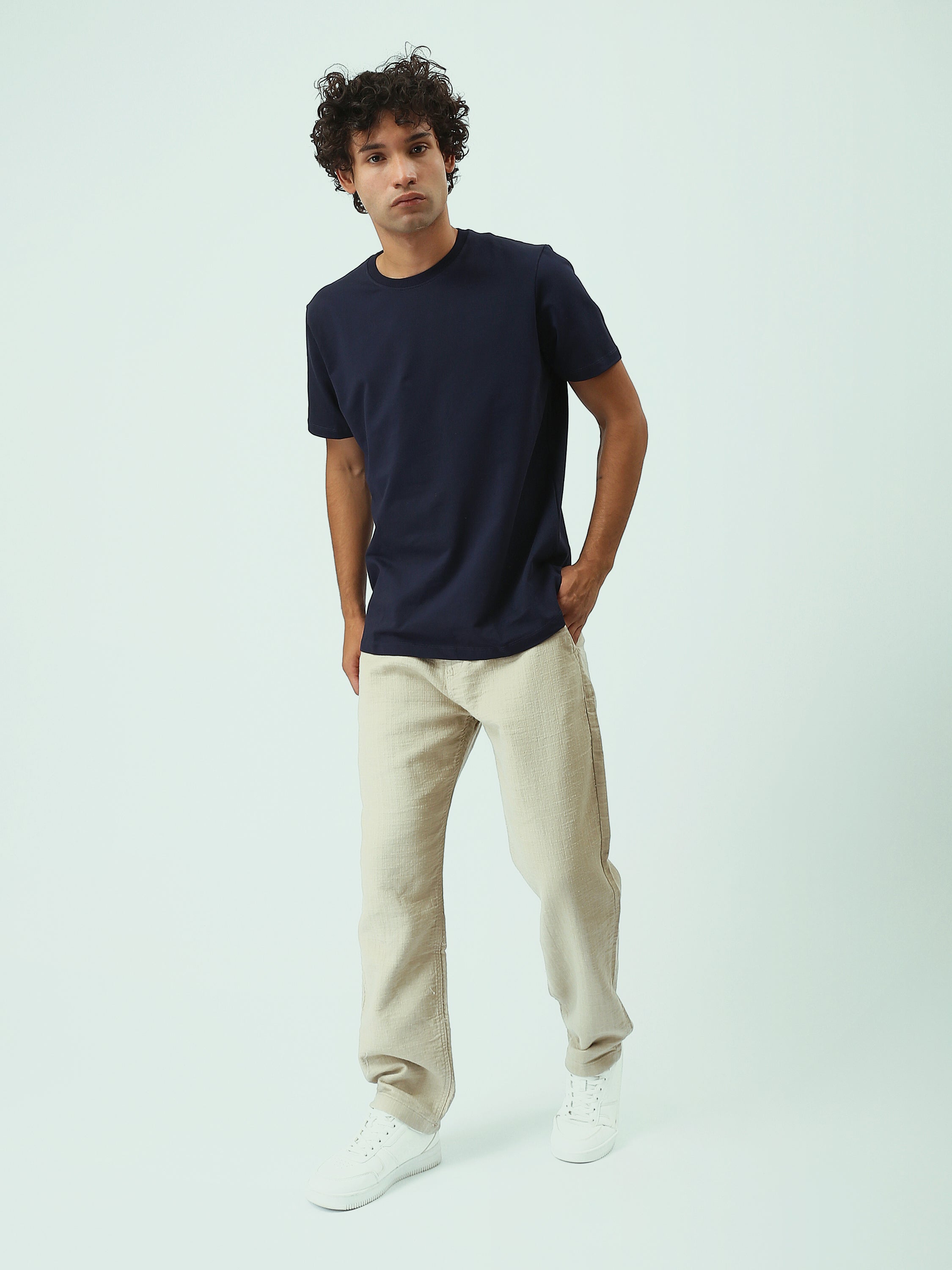 بنطلون رجالي بقصّة مريحة – ستايل كاجوال ومتعدد الاستخدامات - TRO25SLKR23586TM1