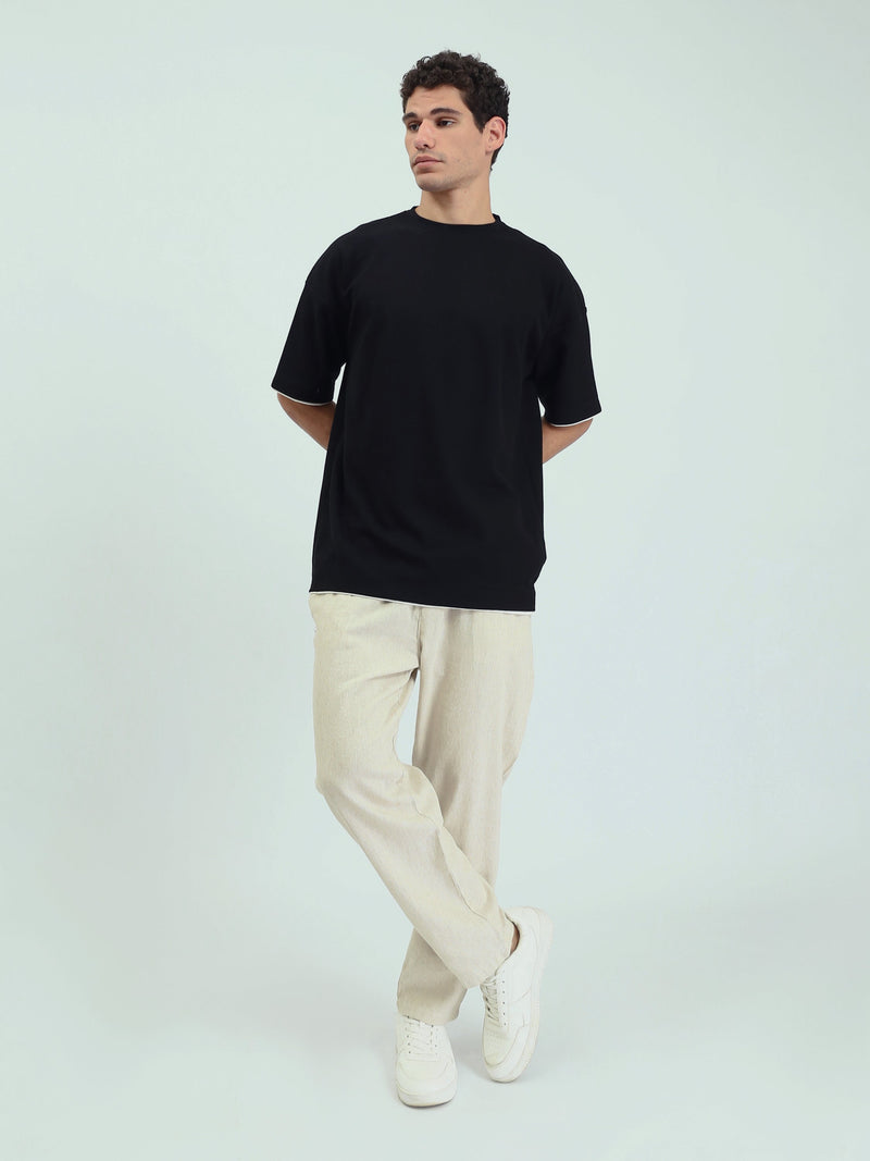 Pantalon homme en tissu au design moderne avec ceinture ajustable – TRO25SLKR23589TM1