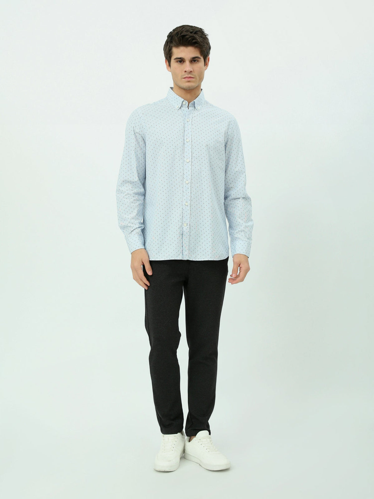 Pantalon Homme Élégant à Motif Texturé – Coupe Moderne - TRO25WCKC23600TM1