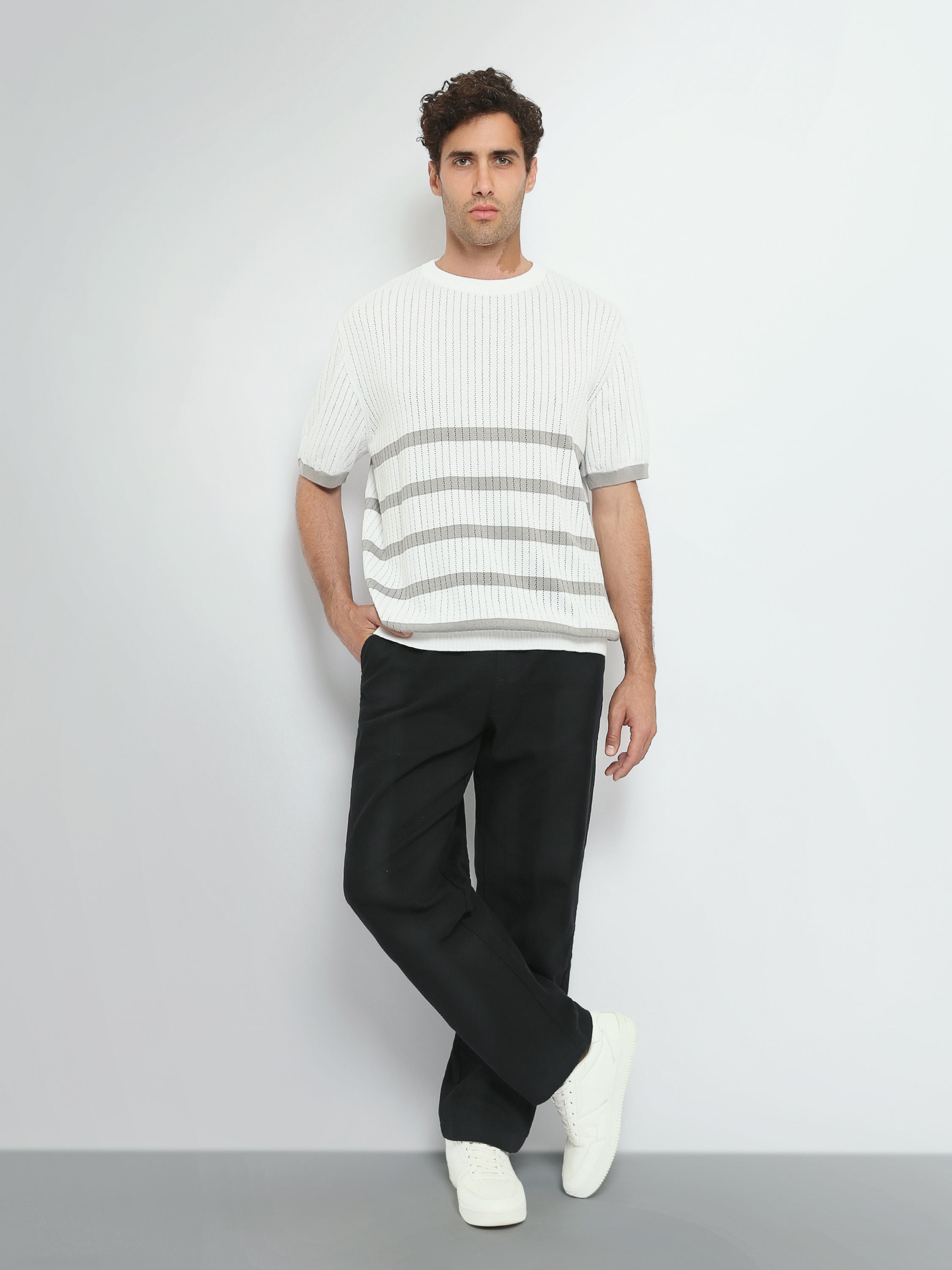 Pantalon Homme Texturé à Coupe Droite – Style Casual Chic - TRO26S23700004TM1