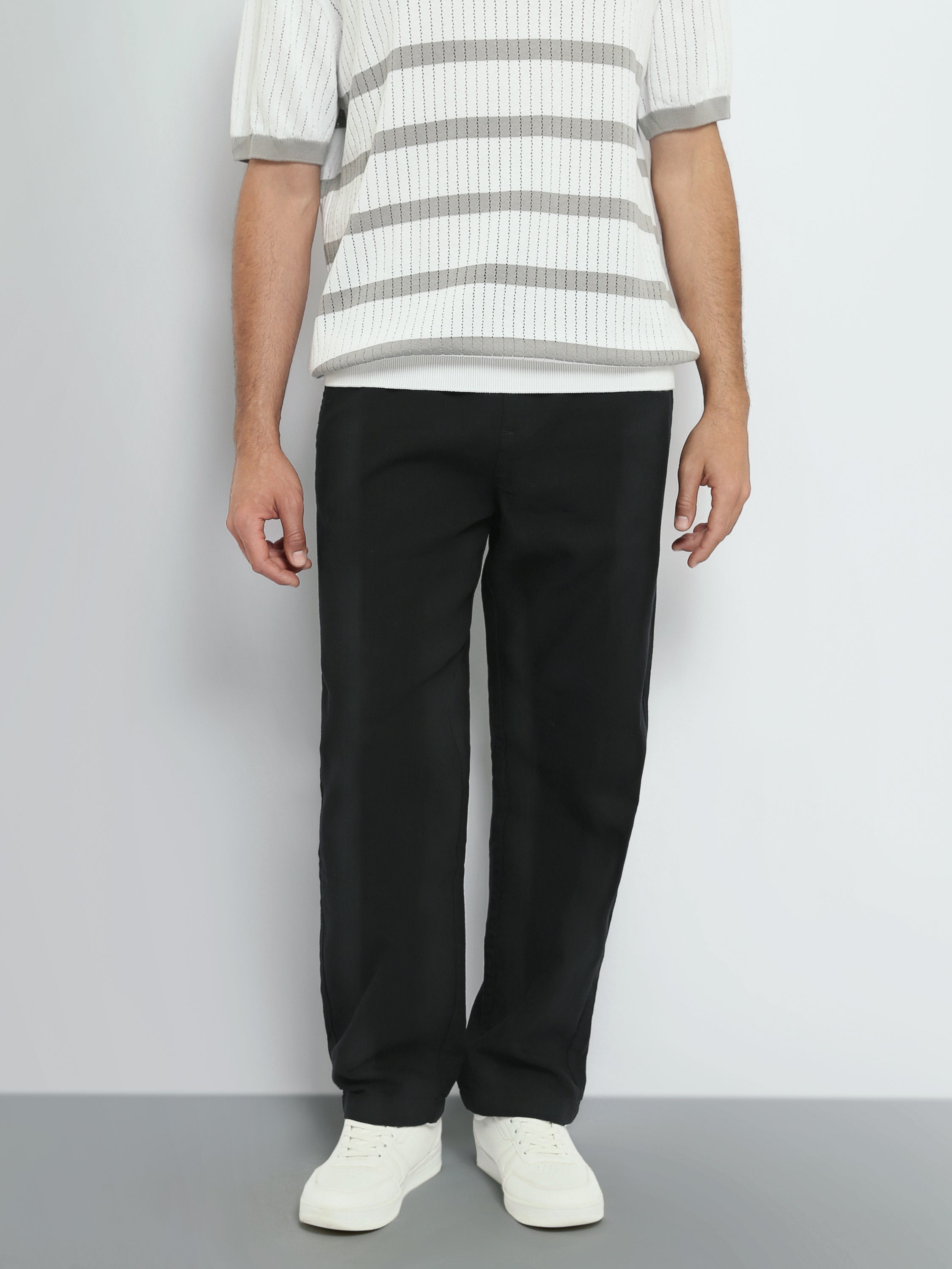 Pantalon Homme Texturé à Coupe Droite – Style Casual Chic - TRO26S23700004TM1