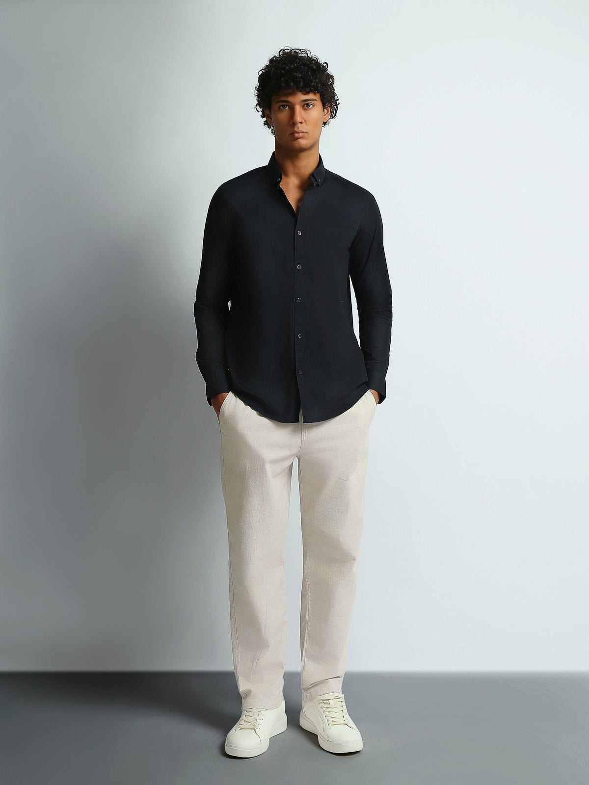 Pantalon Homme Beige à Coupe Droite – Style Casual Chic - TRO26S23700005TM1