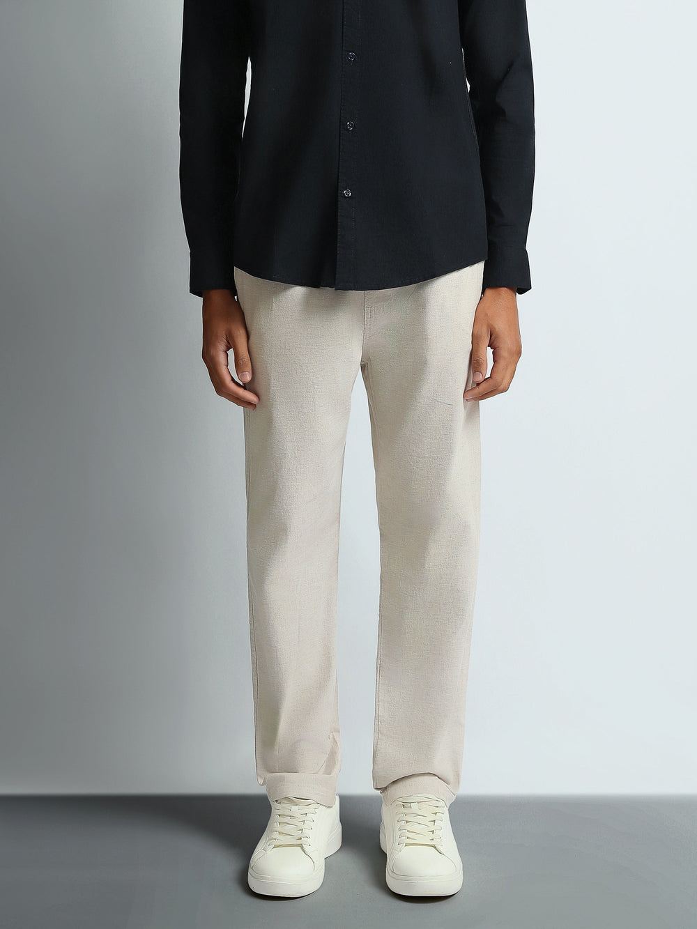 Pantalon Homme Beige à Coupe Droite – Style Casual Chic - TRO26S23700005TM1