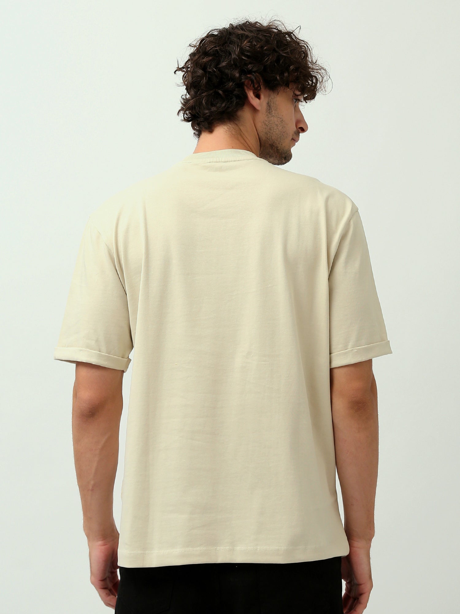 T-shirt homme beige avec imprimé motivationnel - TSH24ABRO20201TM1