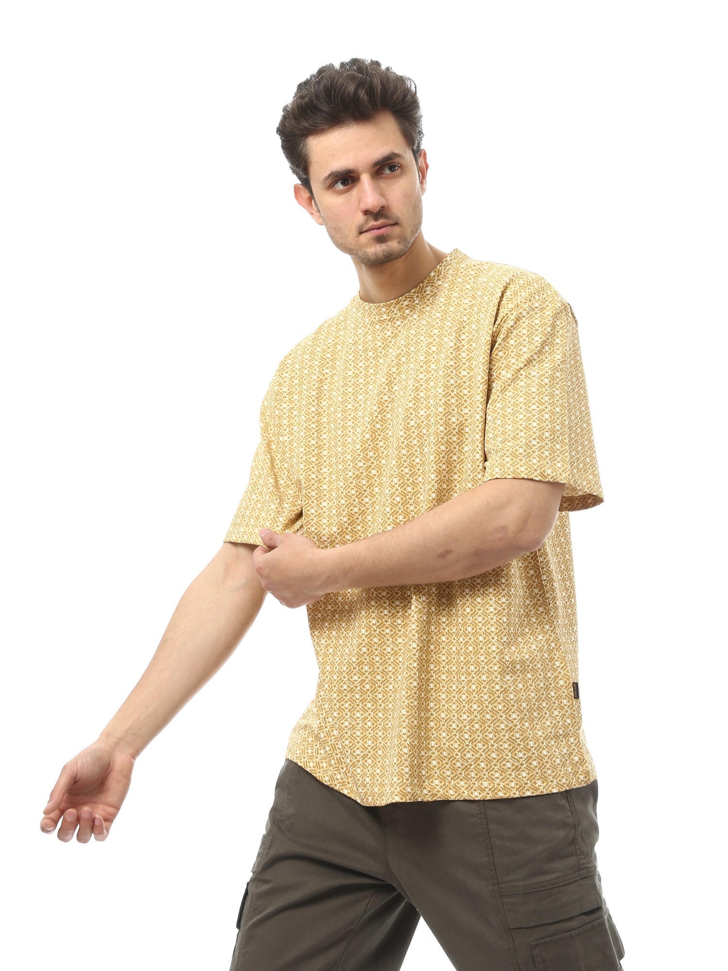 <tc>T-shirt pour hommes à manches courtes, motif imprimé - TSH24SARO20944TM1</tc>