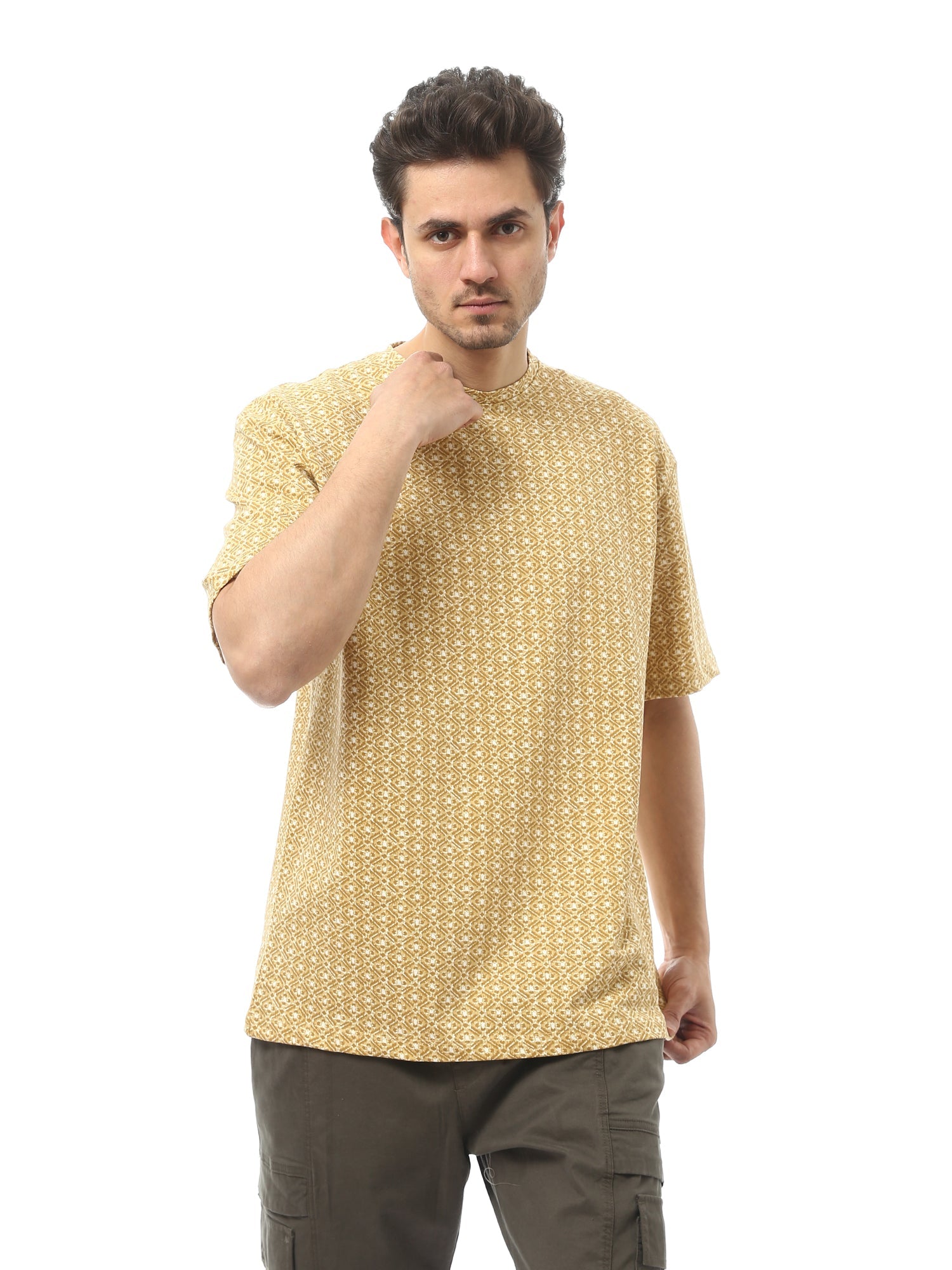 <tc>T-shirt pour hommes à manches courtes, motif imprimé - TSH24SARO20944TM1</tc>