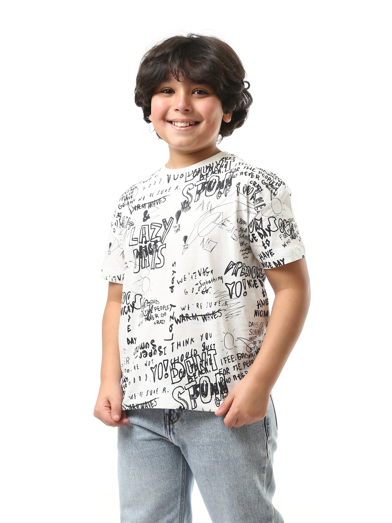 T-shirt oversized avec graphismes pour enfant - Style décontracté - TSH24SARO32577TJ1