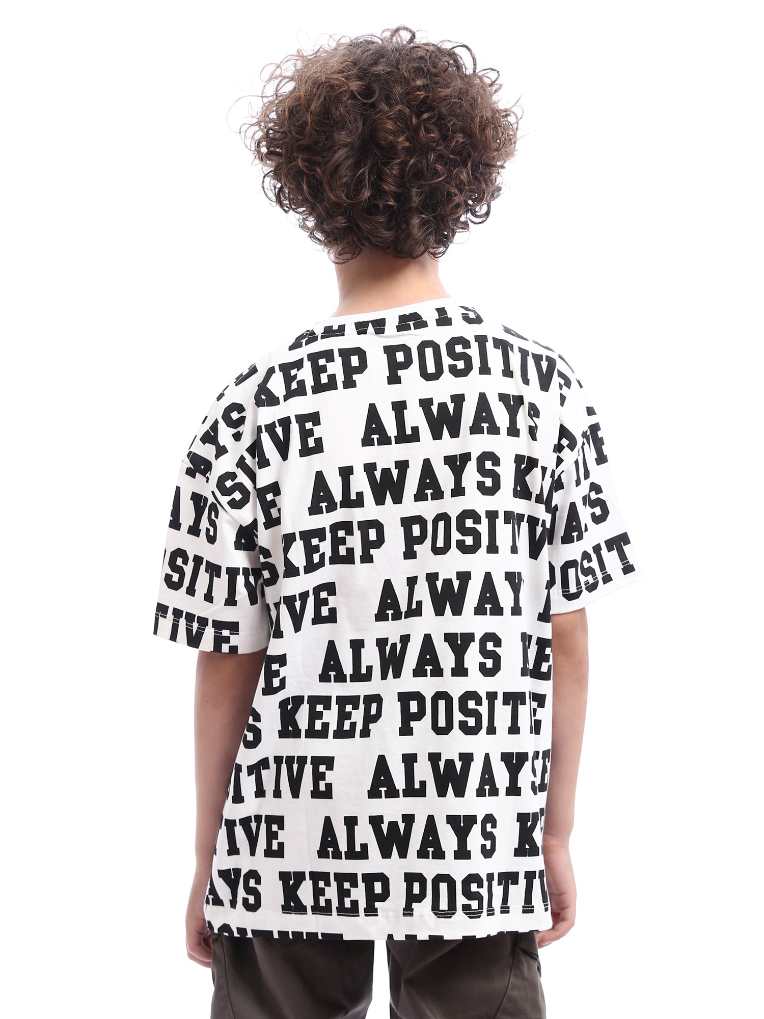 T-shirt enfant à imprimés colorés avec slogans amusants - TSH24SARO32581TB1