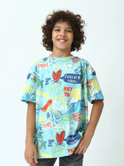 T-shirt ado garçon imprimé surf streetwear manches courtesTSH24SARO75248MJ1 - Justyol