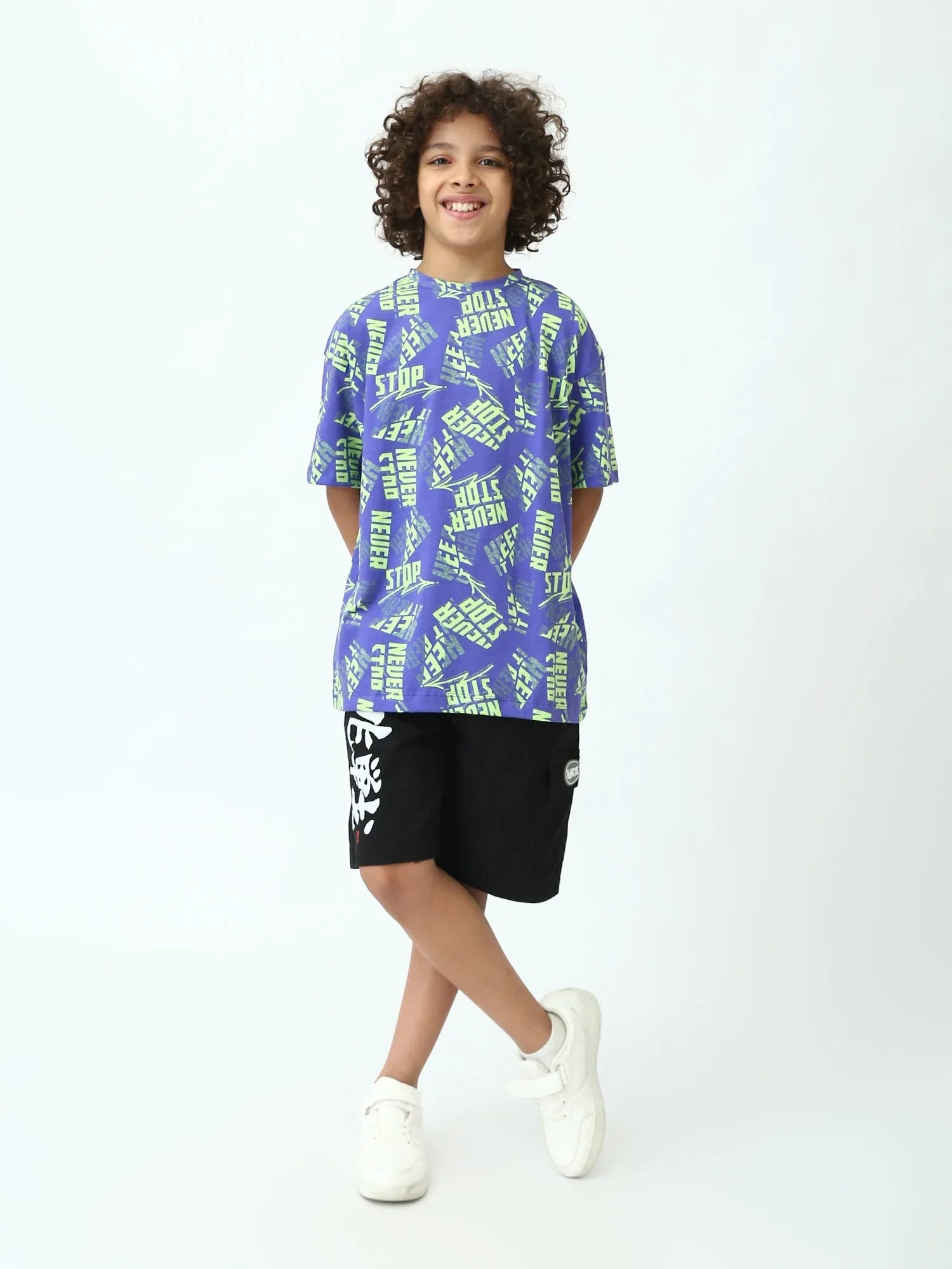 T-shirt ado garçon imprimé all-over Keep It Real, manches courtes - TSH24SARO75280MJ1 - Justyol