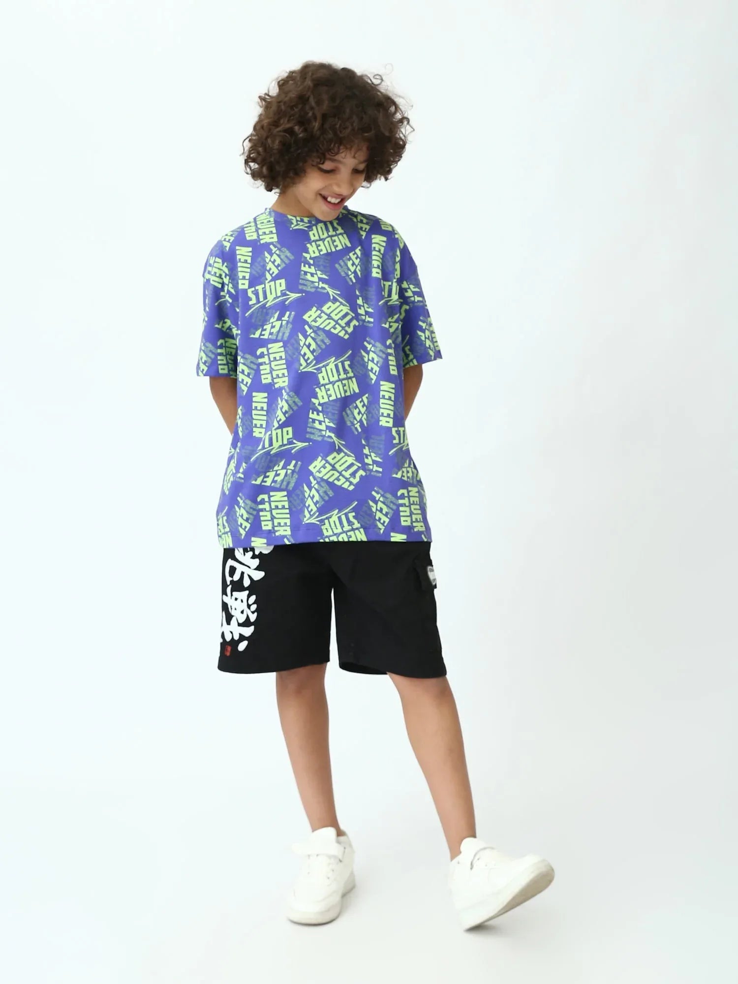 T-shirt ado garçon imprimé all-over Keep It Real, manches courtes - TSH24SARO75280MJ1 - Justyol