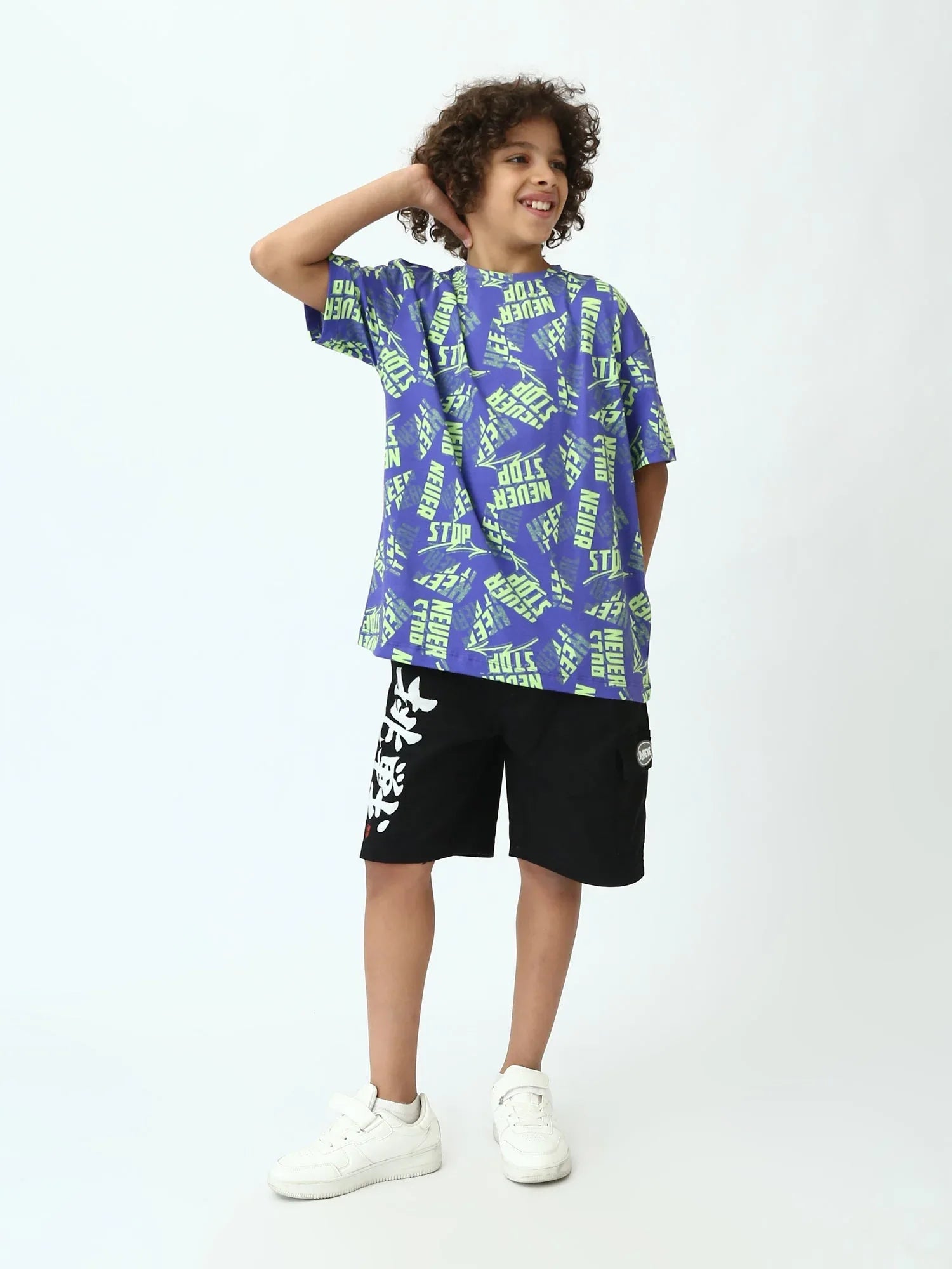 T-shirt ado garçon imprimé all-over Keep It Real, manches courtes - TSH24SARO75280MJ1 - Justyol