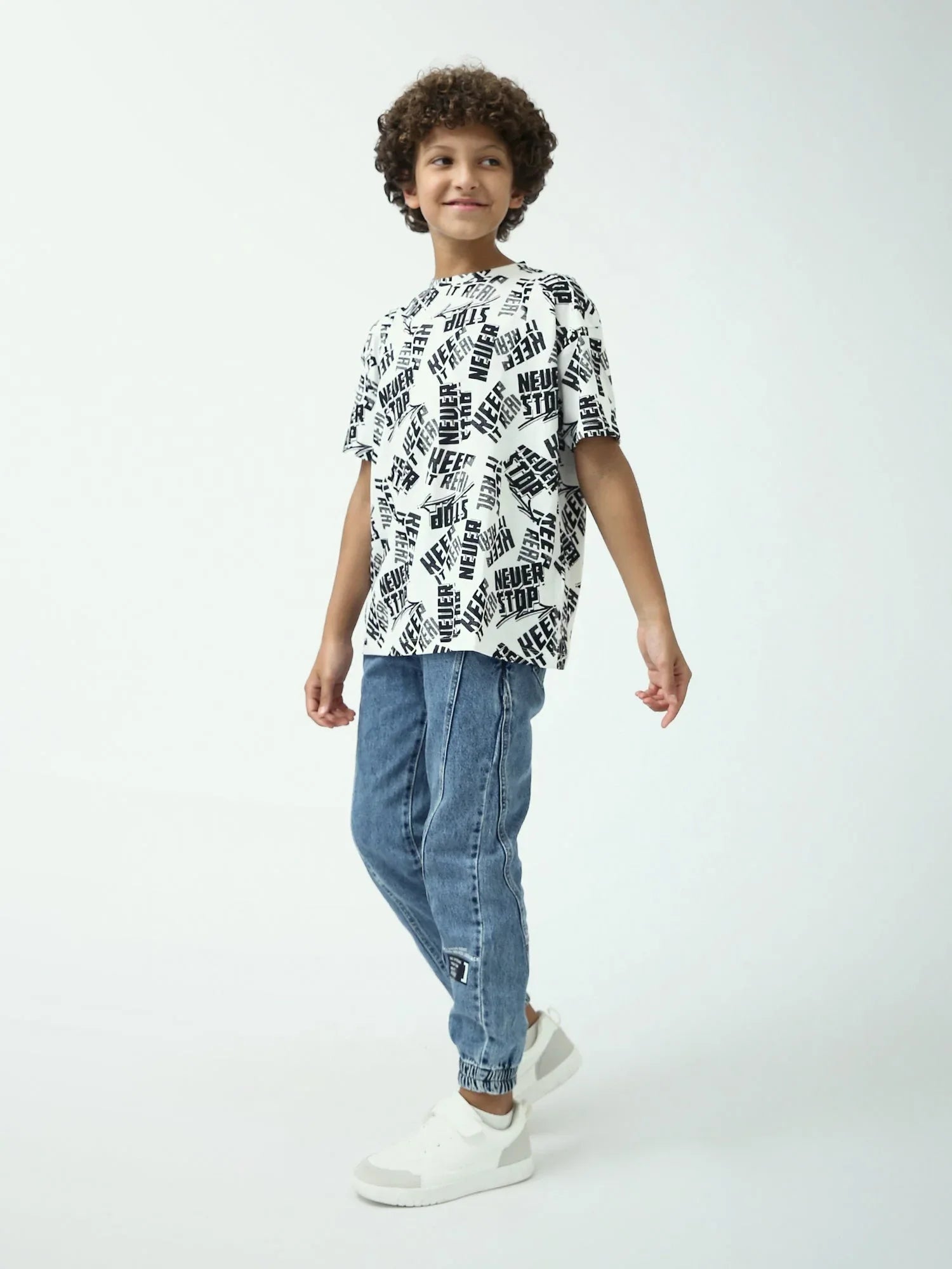 T-shirt ado garçon imprimé all-over Keep It Real, manches courtes - TSH24SARO75280MJ1 - Justyol