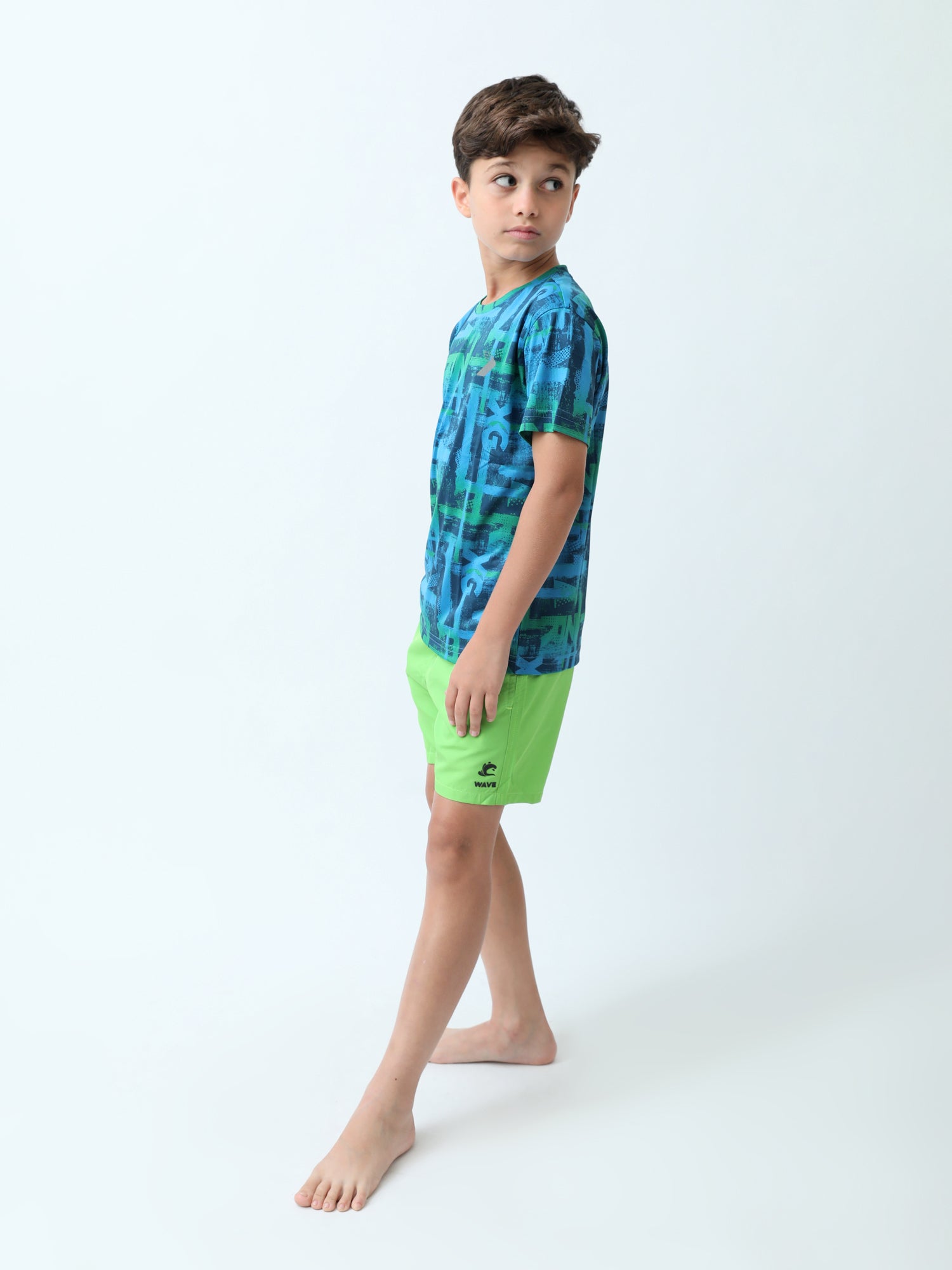 T-shirt ado garçon bleu imprimé street – col rond, style sporty - TSH24SARS75661MJ1