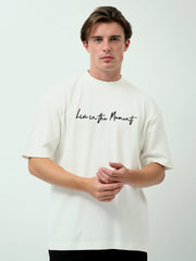 Polo Homme Moderne avec Inscription "Live in the Moment" – Style Confortable et Jeune - TSH24SBRO20006TM1