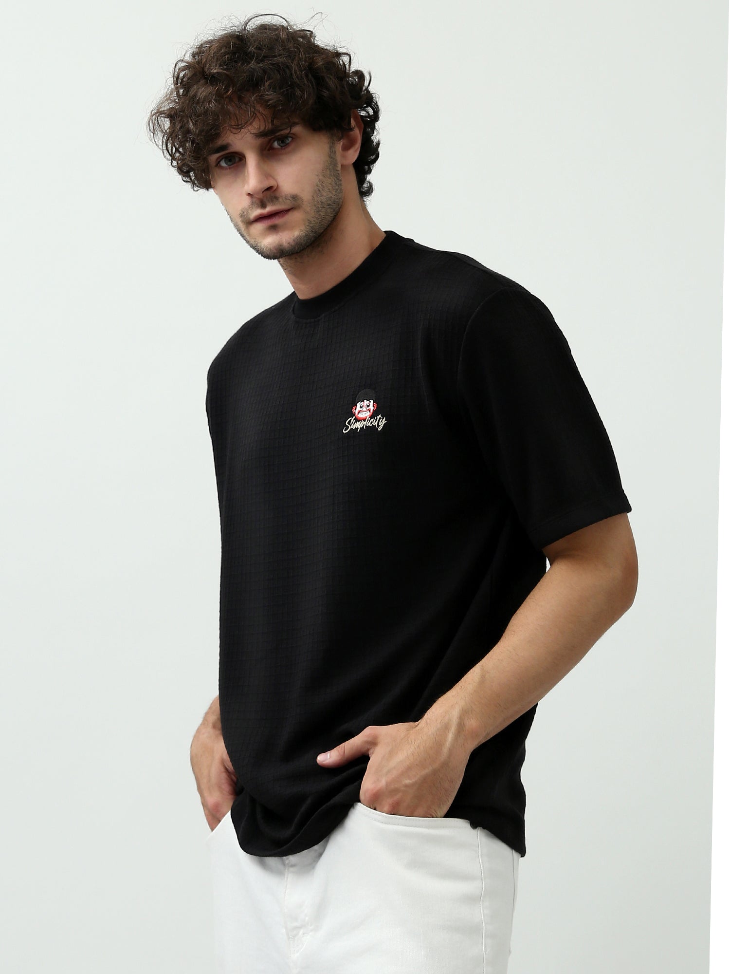 T-shirt pour homme noir élégant - TSH24SBRO20010TM1