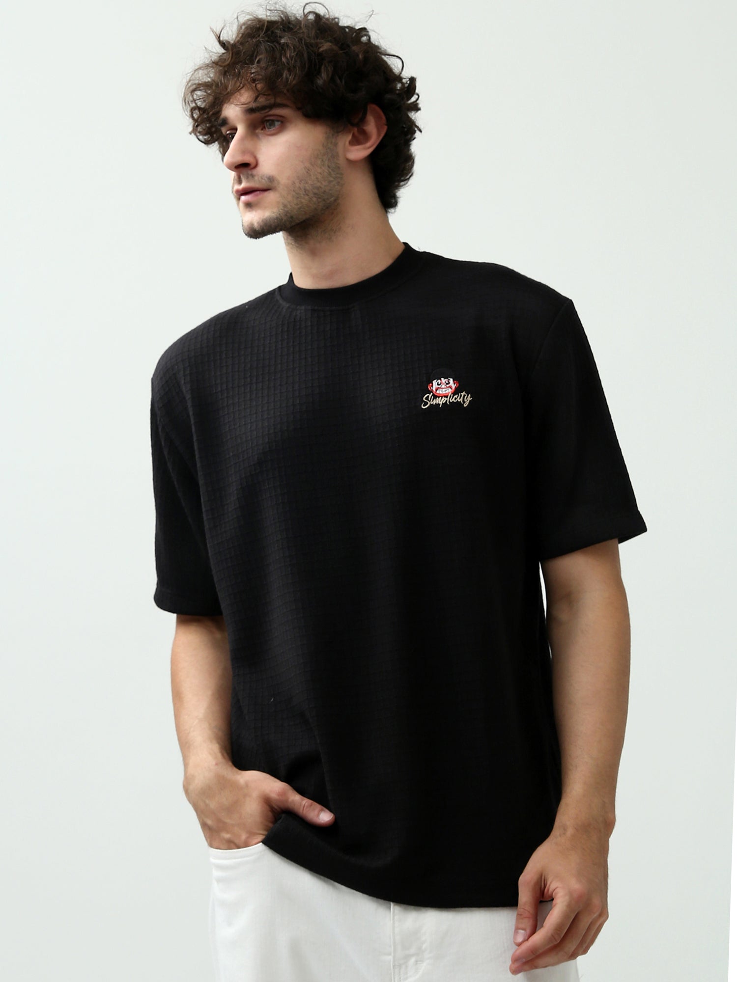 T-shirt pour homme noir élégant -TSH24SBRO20010TM1