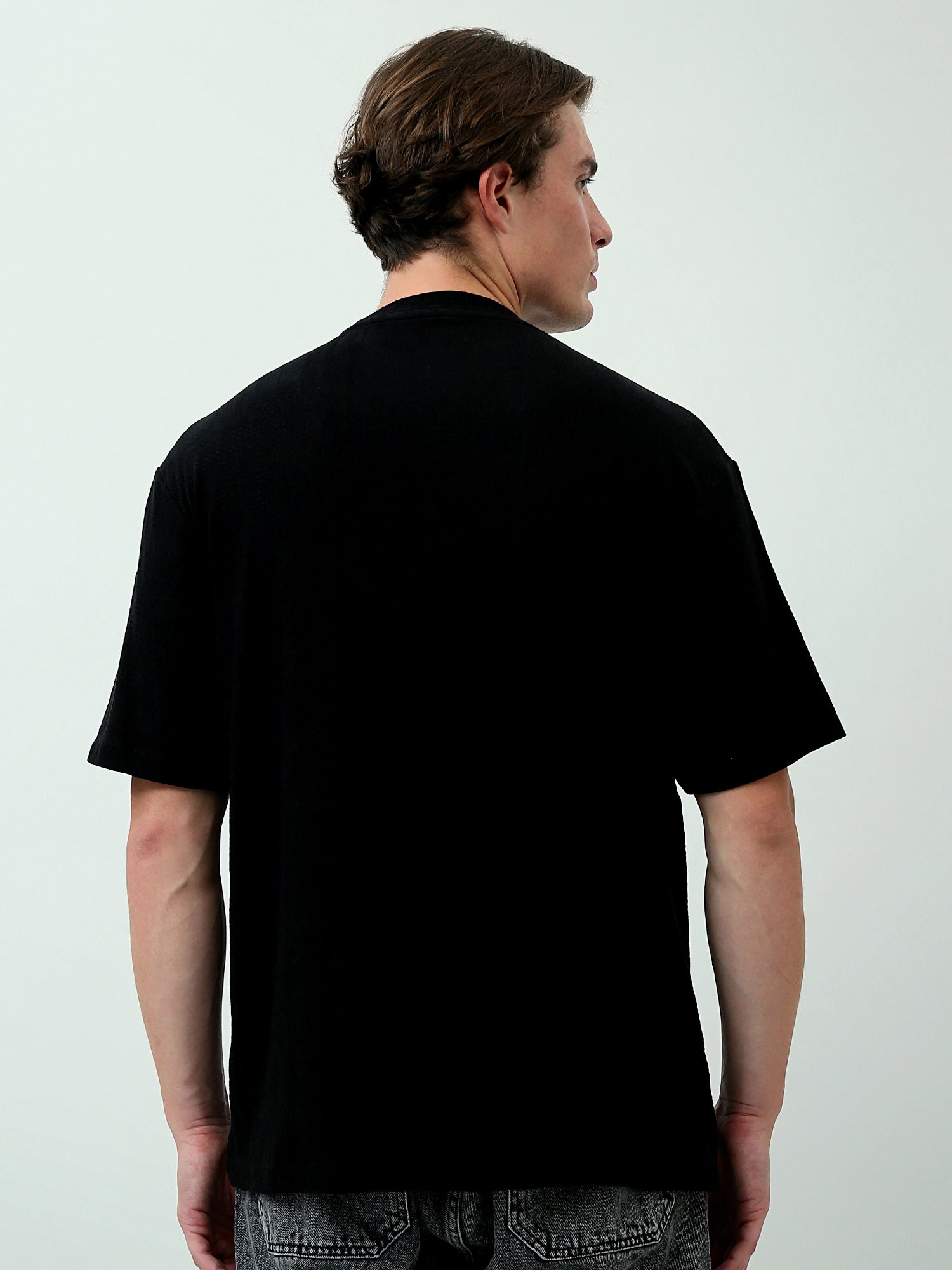T-shirt Homme Oversized Fit – Noir – TSH24SBRO20083TM1