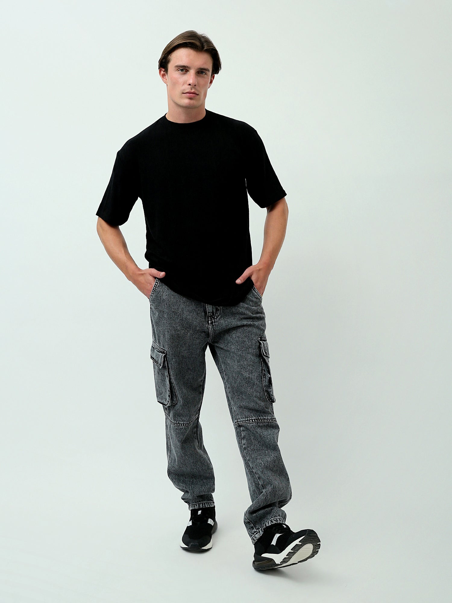 T-shirt Homme Oversized Fit – Noir – TSH24SBRO20083TM1