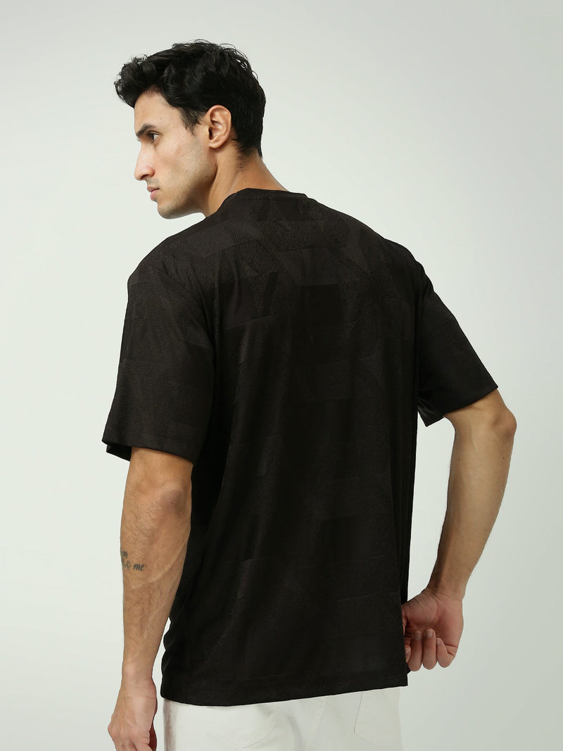 T-shirt Homme – Design Texturé en Noir – TSH24SBRO20085TM1